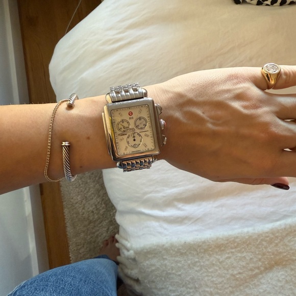 Michele Silver Deco Diamond watch - Picture 8 of 10